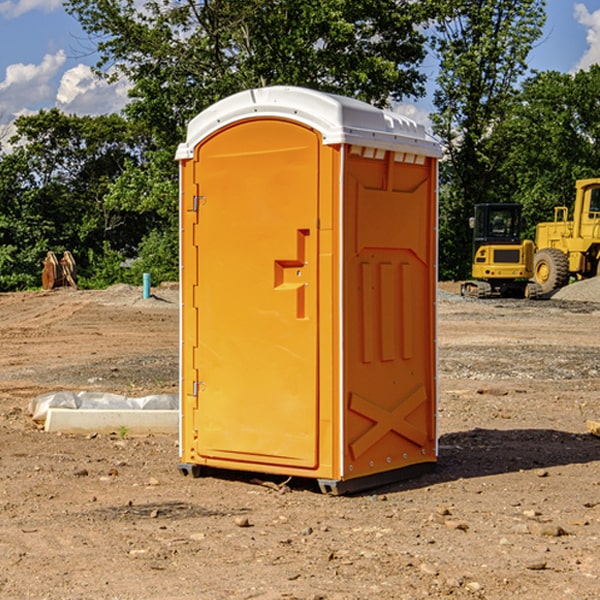 how often are the portable toilets cleaned and serviced during a rental period in Menlo Iowa